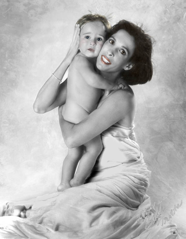 Baby First Haircut with Mom